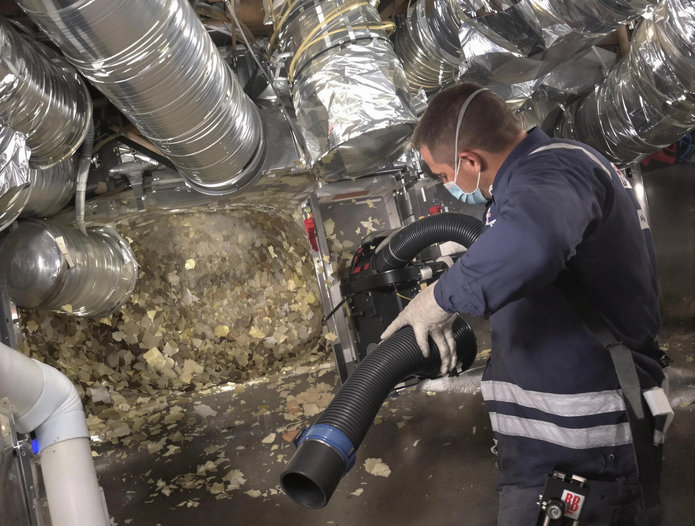 Mount Juliet Air Duct Cleaning specialist operating negative pressure cleaning equipment for thorough duct maintenance in Mount Juliet
