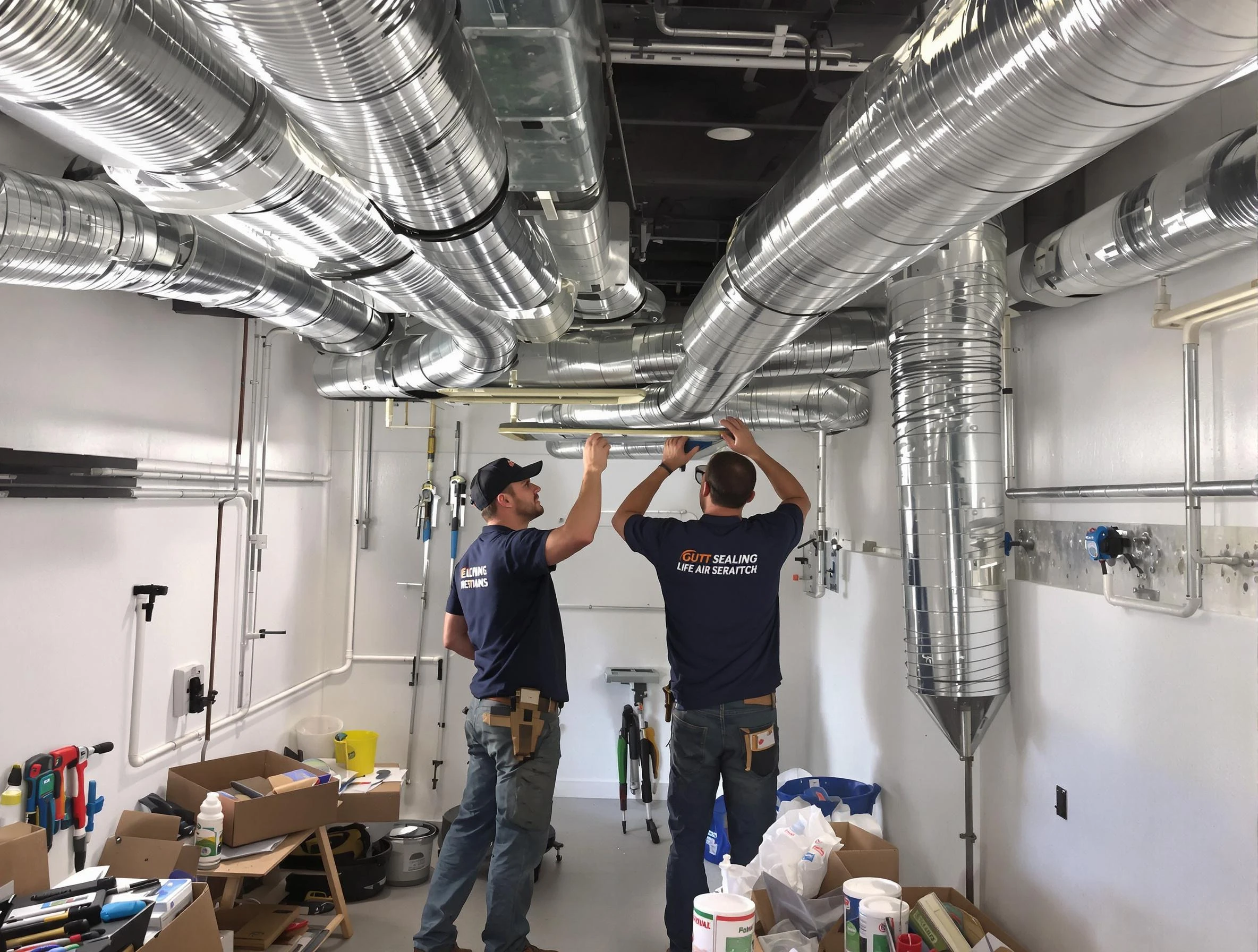 Mount Juliet Air Duct Cleaning technician applying professional duct sealing solutions in Mount Juliet
